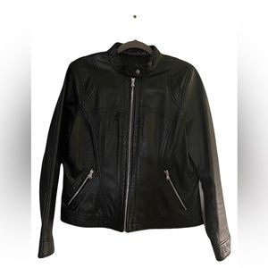 Black leather classic jacket Wilson leather